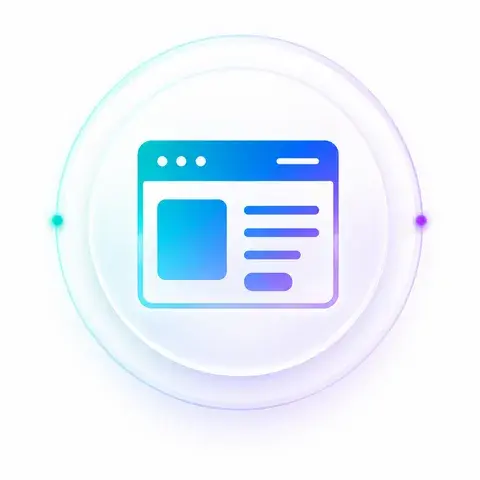 Browser window icon for websites and landing pages