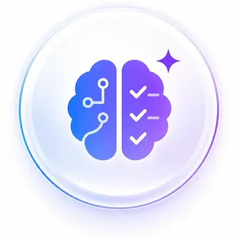 AI brain with checklist icon for lead qualification