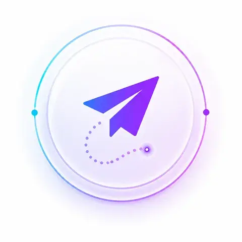 Paper plane icon for automated follow-up