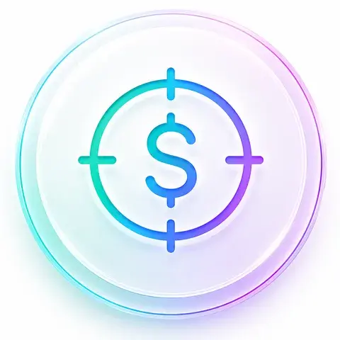 Dollar target icon for revenue tracking