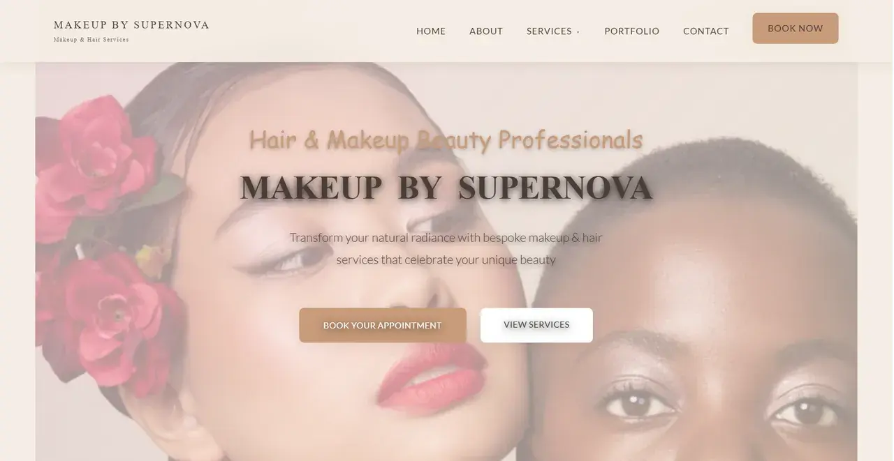 Makeup by SuperNova website built by MOST AI Labs