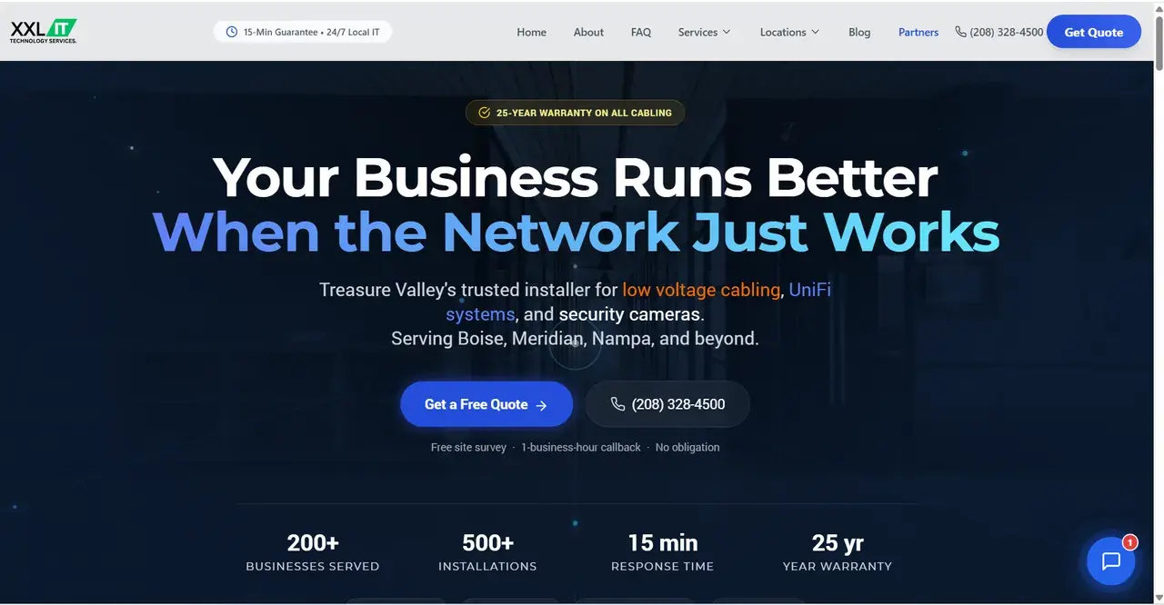 XXL IT Services website built by MOST AI Labs