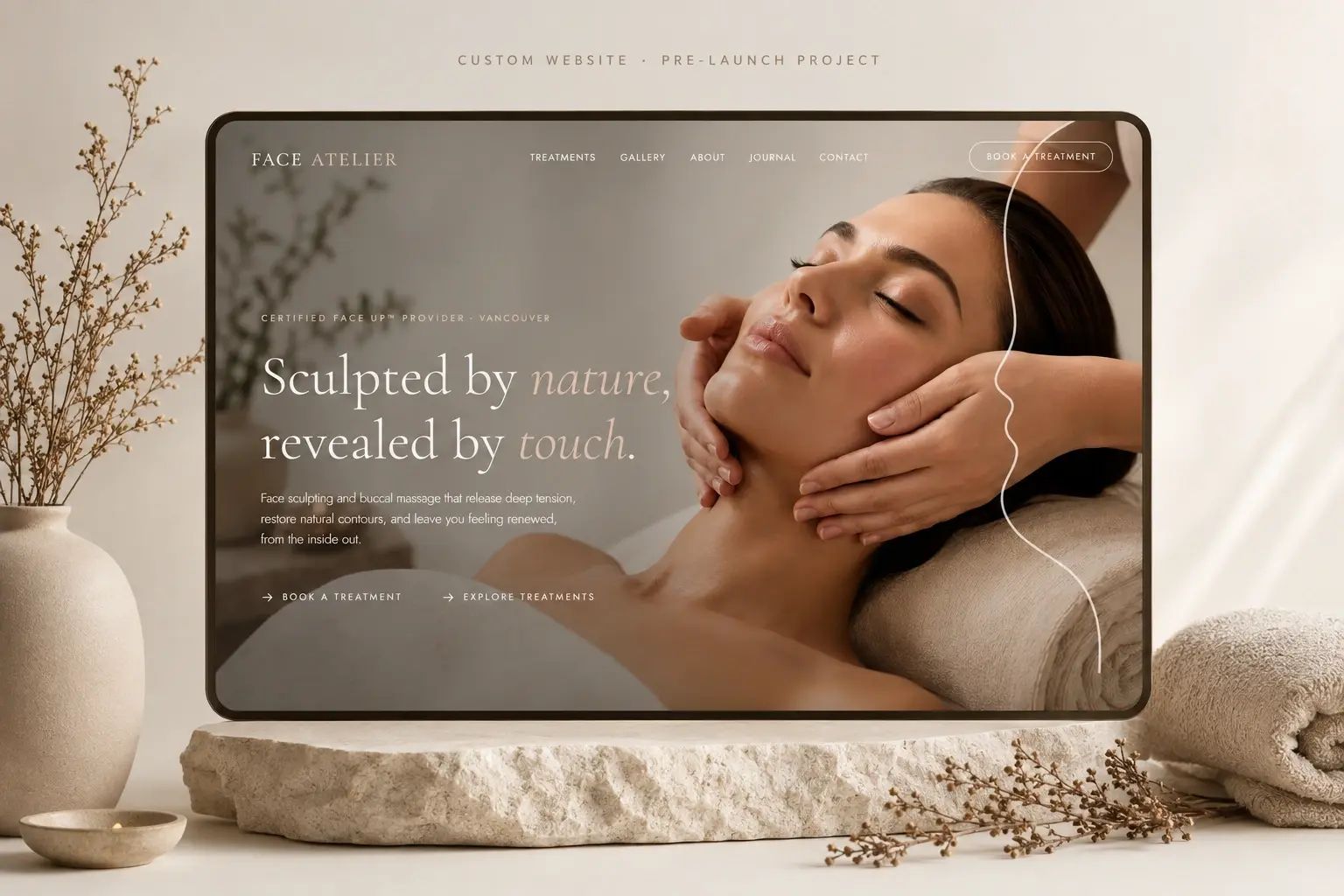 The Face Atelier website built by Most AI Labs, an example of a landing experience designed around one clear action.