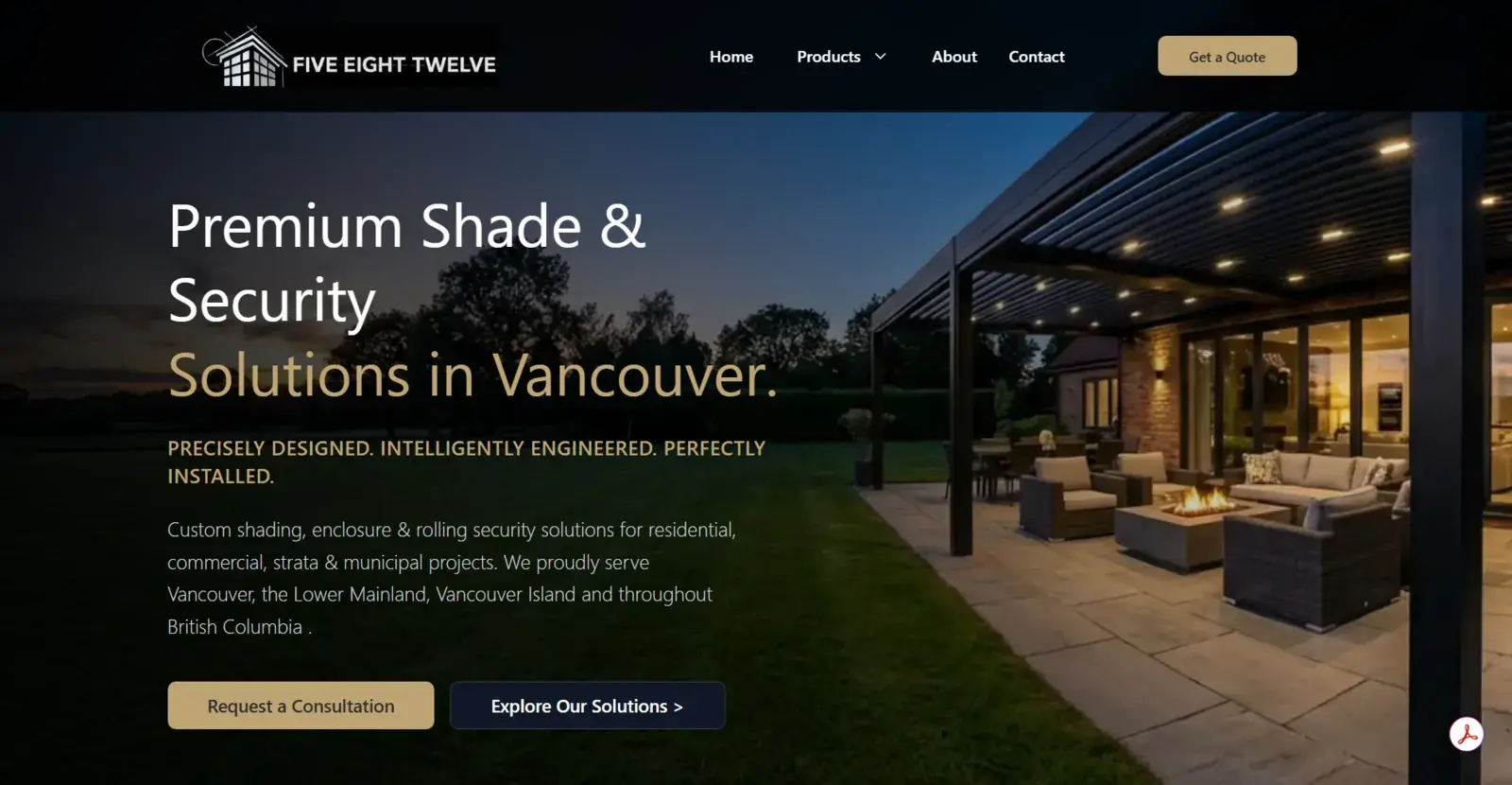 Five Eight Twelve website designed and developed by MOST AI Labs