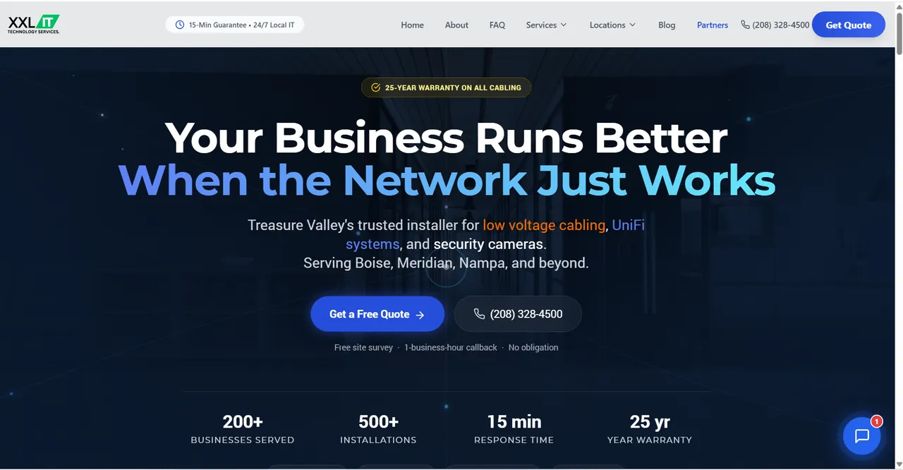 XXL IT Services website — homepage screenshot